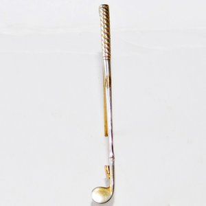 Vintage Golf Club Tie Pin Tack / Brooch Gold Tone
